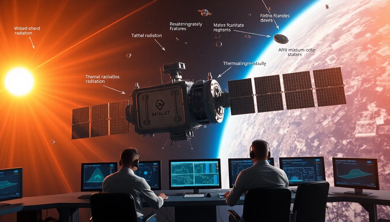 major affecting satellite components outer space anwire